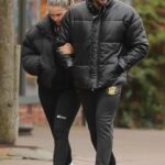 Molly-Mae Hague in a Black Jacket Was Seen Out with Tommy Fury in Wilmslow in Cheshire 12/28/2022