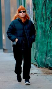 Natasha Lyonne in a Black Puffer Jacket