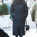Padma Lakshmi in a Black Puffer Coat Was Seen Out in New York 12/28/2022
