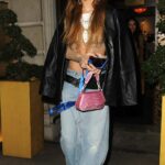 Rita Ora in a Black Leather Jacket Leaves The Aubery in Knightsbridge 12/17/2022