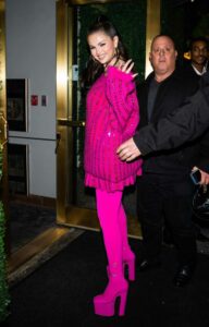 Selena Gomez in a Purple Outfit
