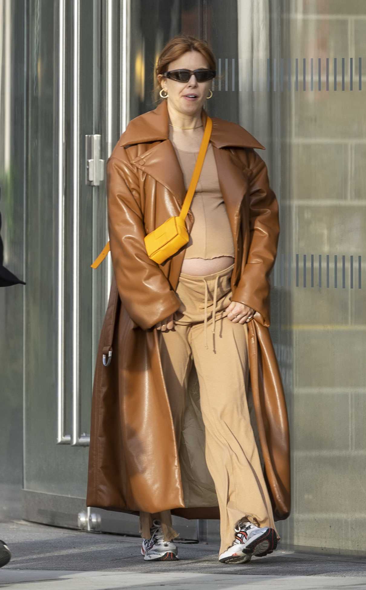Stacey Dooley in a Tan Coat