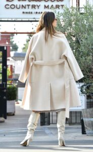 Alessandra Ambrosio in a Beige Coat