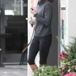Alessandra Ambrosio in a Grey Sweater Leaves a Workout Class in Brentwood 01/04/2023