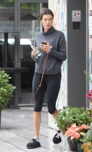 Alessandra Ambrosio in a Grey Sweater