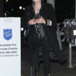 Ashley Benson in a Black Coat Arrives at Craig’s Restaurant in West Hollywood 01/03/2023
