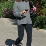 Jennifer Garner in a Grey Sweater Was Spotted Out with a Male Friend in Santa Barbara 01/29/2023