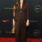 Jessie Buckley Attends 2023 AFI Awards Luncheon at Four Seasons Hotel in Los Angeles 01/13/2023