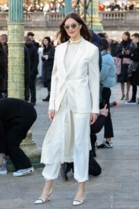 Karlie Kloss in a White Blazer