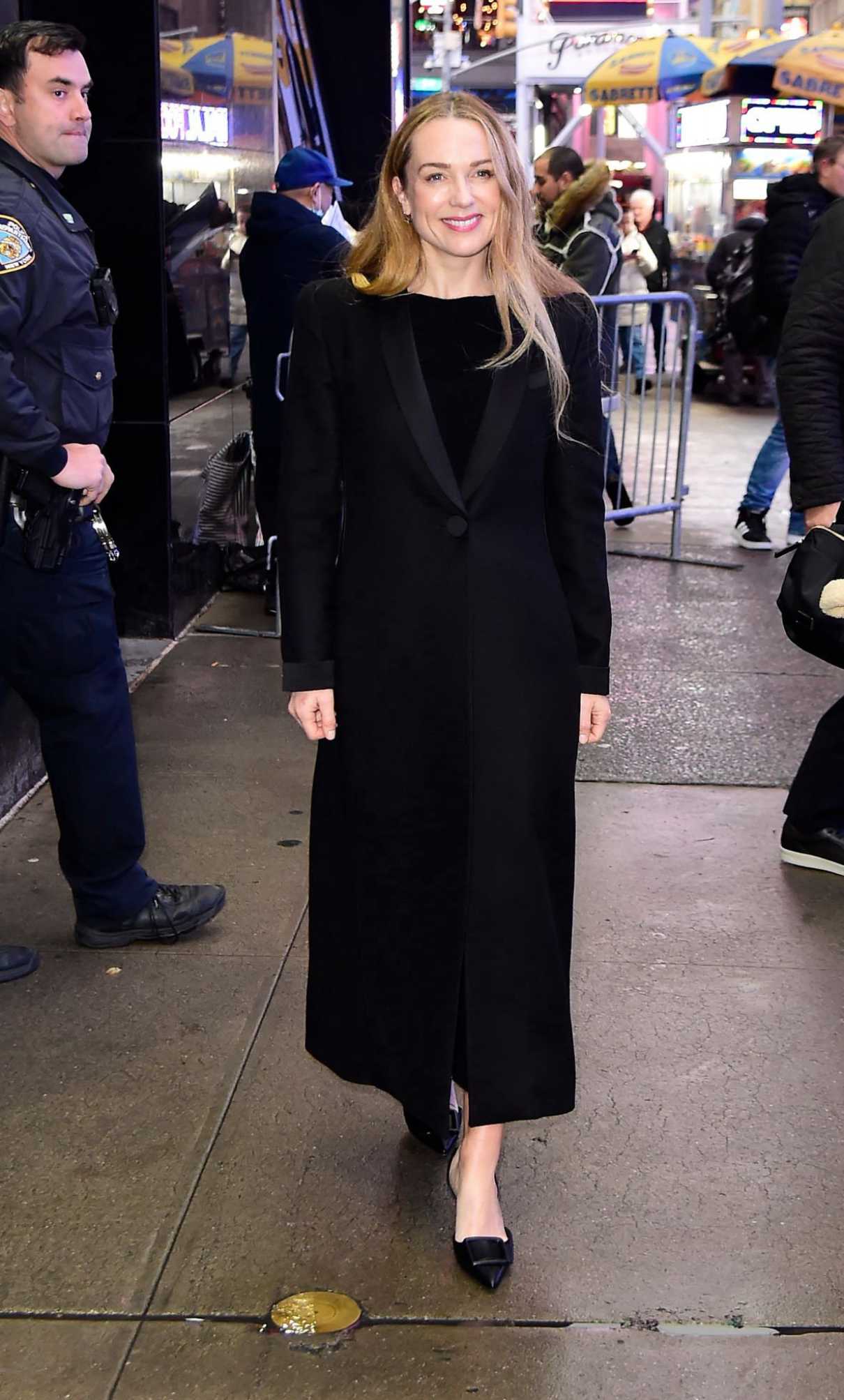 Kerry Condon in a Black Coat