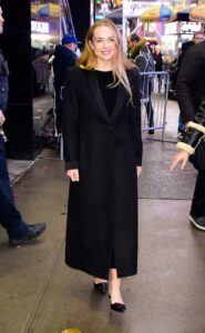 Kerry Condon in a Black Coat