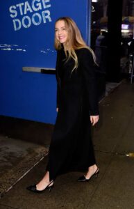 Kerry Condon in a Black Coat