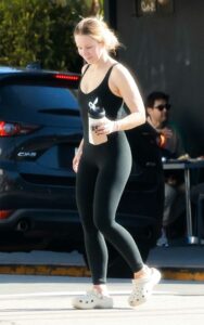 Kristen Bell in a Black Catsuit