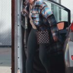 Kristen Bell in a Plaid Coat Was Seen Out in Los Angeles 01/17/2023