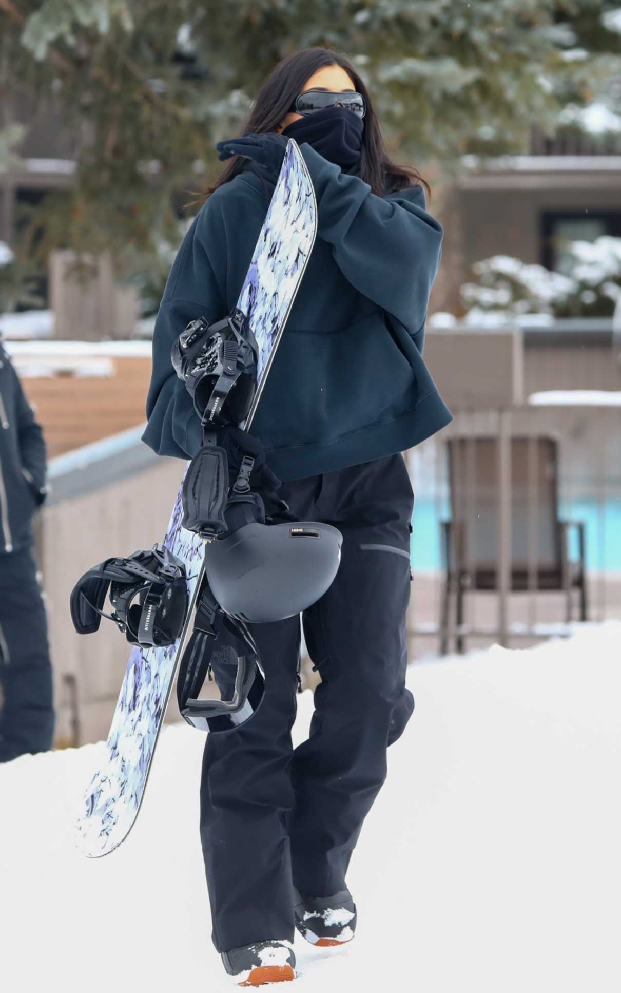Kylie Jenner in a Black Hoodie