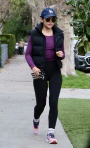 Lucy Hale in a Black Leggings