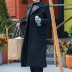 Monica Bellucci in a Black Coat Leaves Her Hotel in New York City 01/27/2023