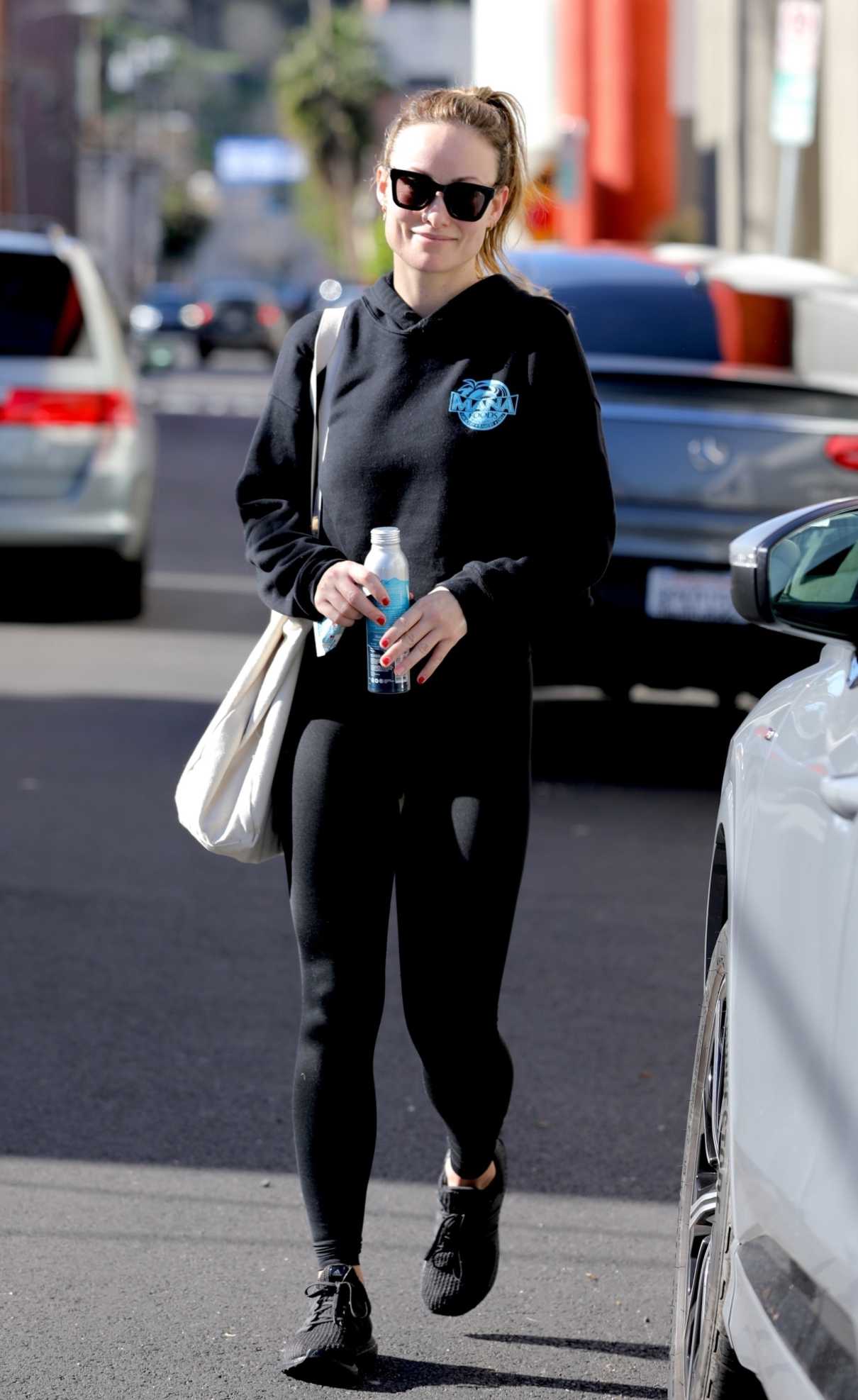 Olivia Wilde In A Black Outfit Leaves Her Workout In Los Angeles 01062023 2 Lacelebsco