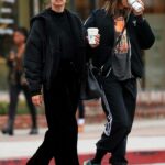 Sara Sampaio in a Black Outfit Was Seen Out with a Friend on Melrose Place in West Hollywood 01/03/2023