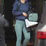 Zooey Deschanel in an Olive Leggings Was Seen Out in West Hollywood 01/04/2023