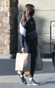 Alison Brie in a Black Leggings