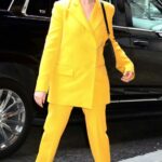 Beth Behrs in a Yellow Pantsuit Was Seen Out in New York City 02/06/2023