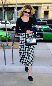 Emma Roberts in a Polka Dot Skirt