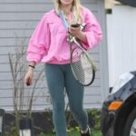 Hilary Duff in a Pink Jacket Was Seen Out in Los Angeles 02/19/2023