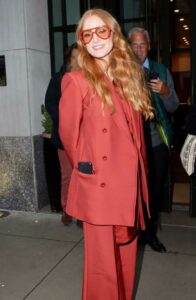 Jessica Chastain in a Red Pantsuit