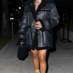 Karrueche Tran in a Black Leather Jacket Was Seen Out in Hollywood 02/22/2023