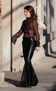 Keri Russell in a Black Leather Pants