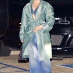 Kourtney Kardashian in an Olive Coat Was Seen During a Night Out at Nobu in Malibu 02/20/2023