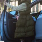 Kristen Bell in an Olive Puffer Coat Was Seen Out in Los Feliz 02/03/2023