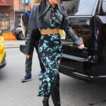 Rita Ora in a Black Leather Jacket Was Seen Out in Manhattan in New York 01/31/2023