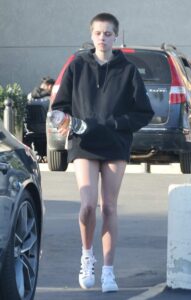 Shiloh Jolie-Pitt in a Black Hoodie