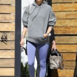 Alessandra Ambrosio in a Grey Hoodie Leaves Her Daily Workout in Los Angeles 03/07/2023