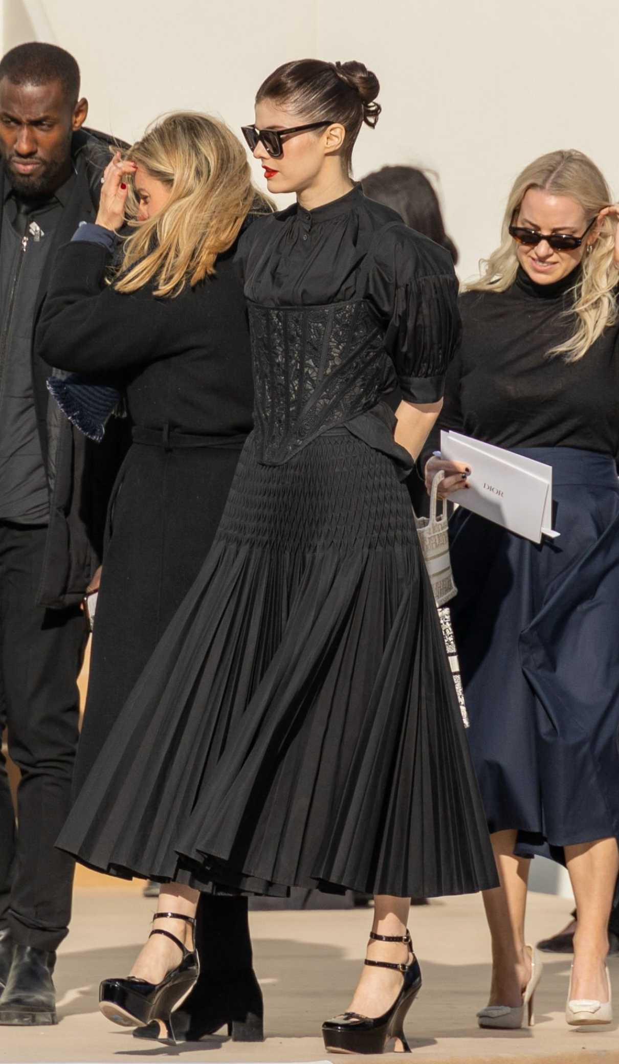 Alexandra Daddario Attends the Christian Dior Fashion Show During 2023