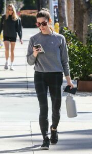 Ashley Greene in a Grey Sweatshirt