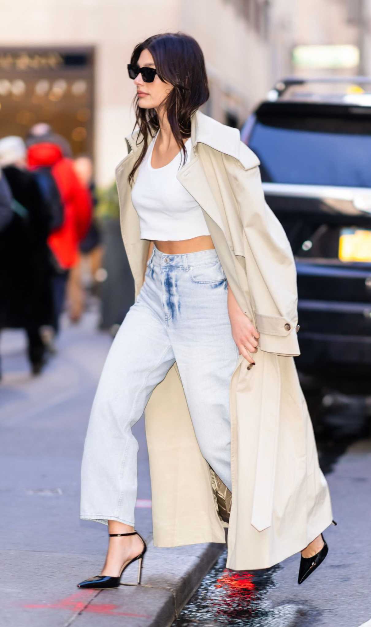 Camila Morrone in a White Top Was Seen Out in New York 03/01/2023-5 ...