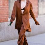 Dove Cameron in a Tan Pantsuit Was Seen Out in Midtown in New York 03/29/2023