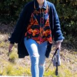 Freida Pinto in a Blue Ripped Jeans Was Seen Out in Los Feliz 03/18/2023