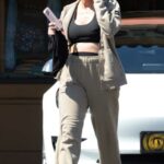 Heather Young in a Beige Sweatsuit Was Seen Out with Tarek El Moussa in Newport Beach 03/18/2023