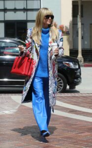 Heidi Klum in a Baby Blue Pants