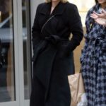 Hilary Duff in a Black Coat Leaves Isabel Restaurant in Mayfair in London 03/29/2023