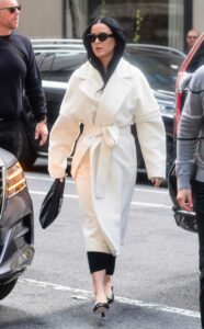 Katy Perry in a White Coat