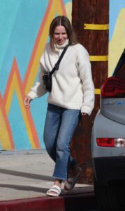 Kristen Bell in a White Sweater