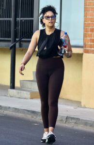 Tia Mowry in a Black Top