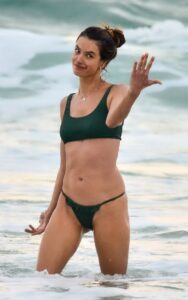 Alessandra Ambrosio in a Green Bikini