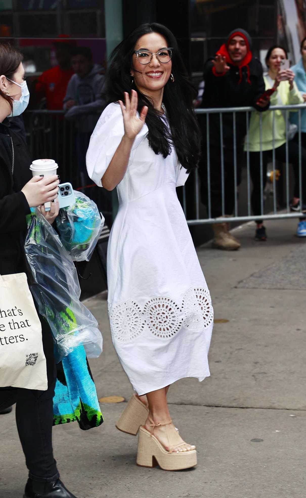 Ali Wong in a White Dress