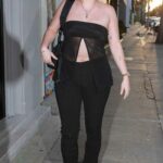 Anne-Marie in a Black Top Steps Out for Dinner at Craig’s in West Hollywood 04/04/2023